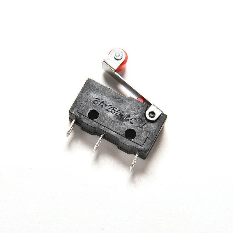 10 Stück Rollerhebelarm PCB-Anschlüsse Mikro-Begrenzung Normal Offen/Schließen Schalter KW12-3