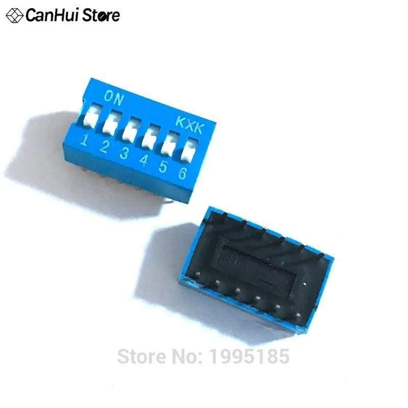 10 Stück Schiebeschaltermodul 1 2 3 4 5 6 7 8 10 PIN 2,54 mm Position Weg DIP Pitch Kippschalter Blau Schnappschalter Drehschalter