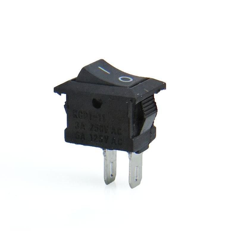 10 Stück/Los KCD1 2-Pin 250V 3A SPST Schwarzer Bootsschalter 21*15/15*10 Snap-in ON OFF Wippenschalter