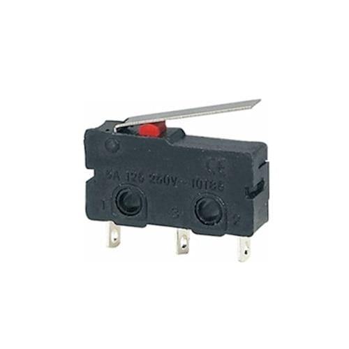 5Stk Mini Mikro Grenzschalter NO NC 3 Pins PCB Anschlüsse SPDT 5A 125V 250V 29mm Rollenbogen Hebel Schnappschalter