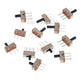 20Pcs SS12D00 Ein-Aus Mini Schiebeschalter 3pin 1P2T 2 Position Hochwertiger Kippschalter Griff Länge: 3MM/4MM/5MM/6MM