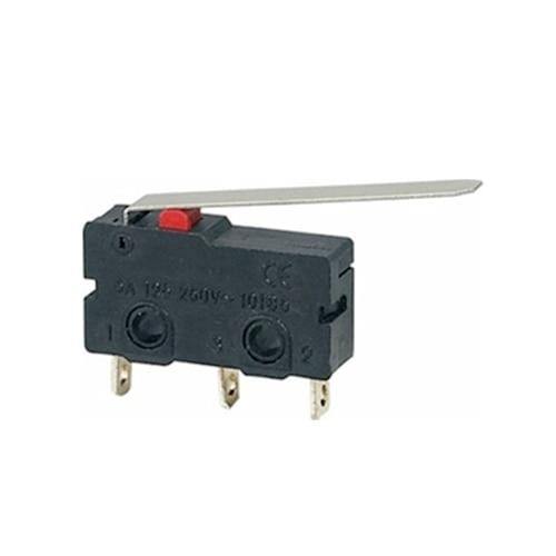 5Stk Mini Mikro Grenzschalter NO NC 3 Pins PCB Anschlüsse SPDT 5A 125V 250V 29mm Rollenbogen Hebel Schnappschalter