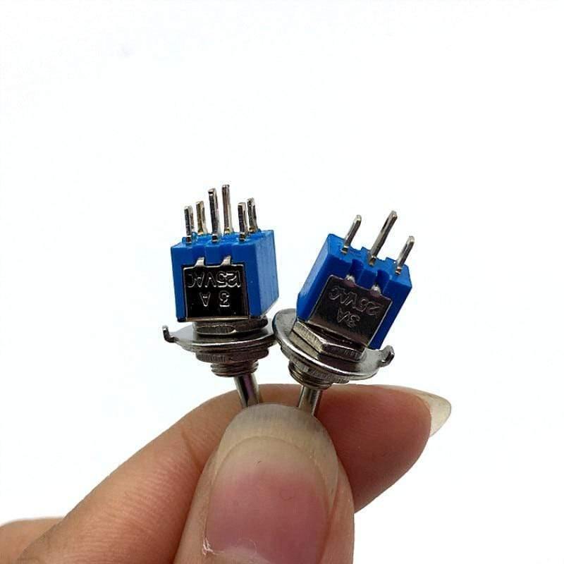2PCS 6mm Schalter Miniatur Wippschalter Einfachpoliger Doppelwerfer Mini wasserdicht Kappe Smarter Mikroschalter Elektronische Gadgets 6A