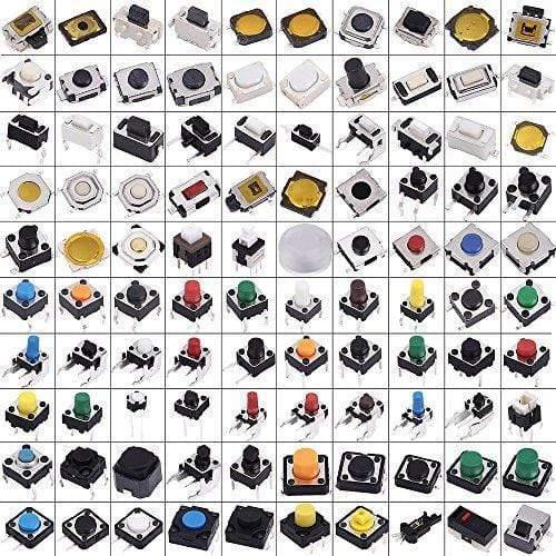 500 Stück Mischpaket Tasten-Drucktaster Mikro-Schalter Kit Auto Fernbedienung Tablet PC Reparaturpaket Taktile Interruptor Connector