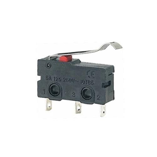 5Stk Mini Mikro Grenzschalter NO NC 3 Pins PCB Anschlüsse SPDT 5A 125V 250V 29mm Rollenbogen Hebel Schnappschalter