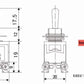 E-TEN1322 Mikroschalter 15A/250V 6 Pin wasserdichter Schalter Kappe Ein-Aus-Ein Miniatur Kippschalter Orange 1PCS (E-TEN1322)