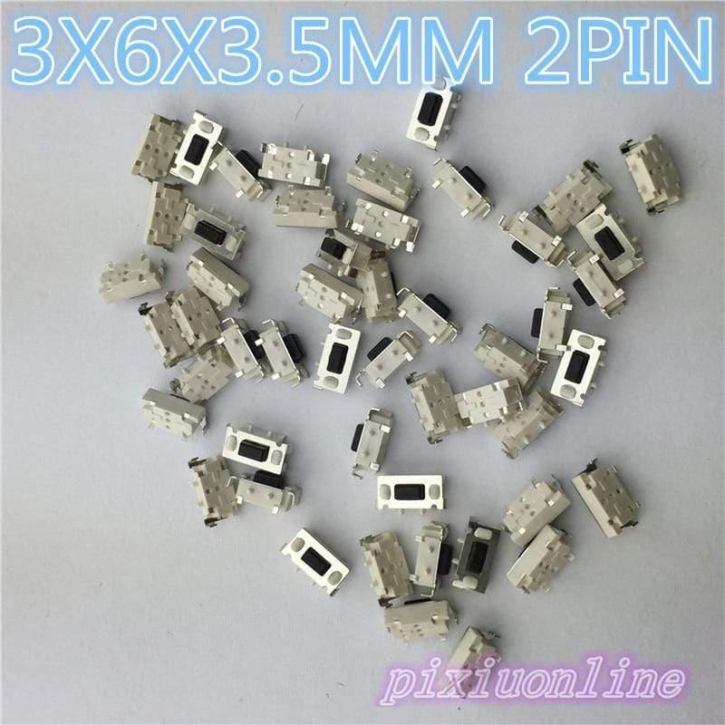 G71Y Hochwertige 50 Stück/Los SMT 3X6X3.5MM 2PIN Taktile Takt Drucktaste Mikroschalter G71 Momentan
