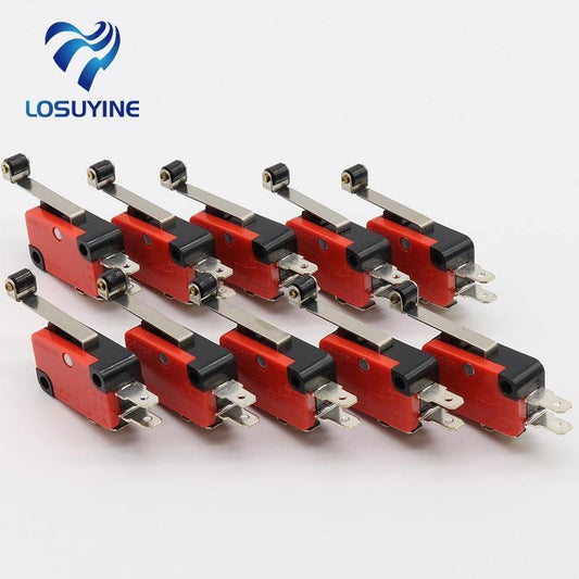 IMC Hot 10 Stück Mikro-Grenzschalter Lange Scharnier Rollenhebelarm Schnapp-Aktion LOT
