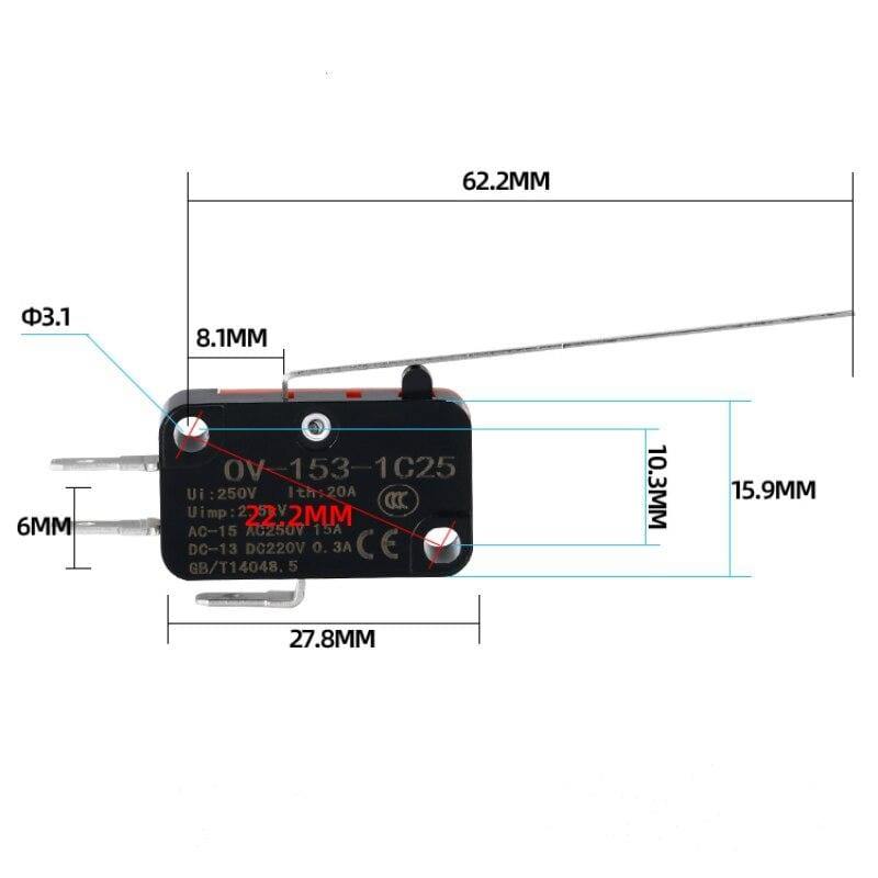 Mikro Grenzschalter Momentary OV-15-1C25 OV-151-1C25 OV-152-1C25 OV-153-1C25 OV-154-1C25 OV-155-1C25 OV-156-1C25 OV-15-1B5