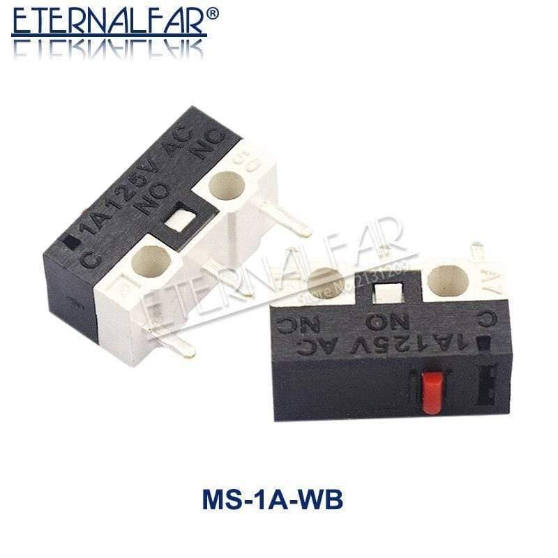 Mikrogrenztaster Momentan Drucktaster 1A 125V AC Maus-Schalter 3Pins Langer Hebelrollenarm SPDT 12* 6 *6mm