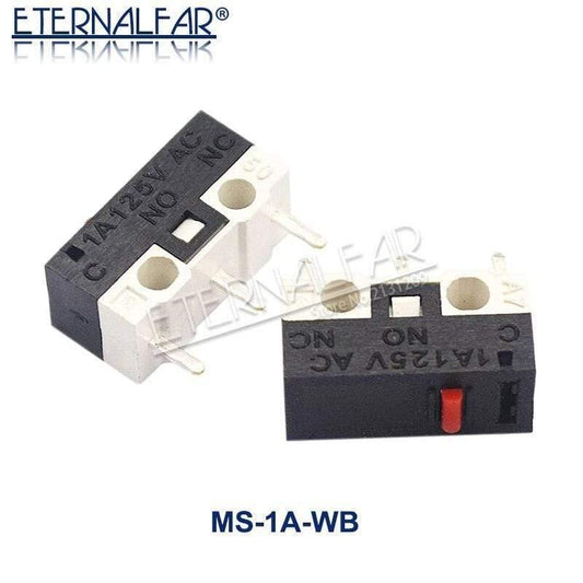Mikrogrenztaster Momentan Drucktaster 1A 125V AC Maus-Schalter 3Pins Langer Hebelrollenarm SPDT 12* 6 *6mm