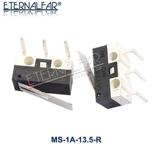 Mikrogrenztaster Momentan Drucktaster 1A 125V AC Maus-Schalter 3Pins Langer Hebelrollenarm SPDT 12* 6 *6mm