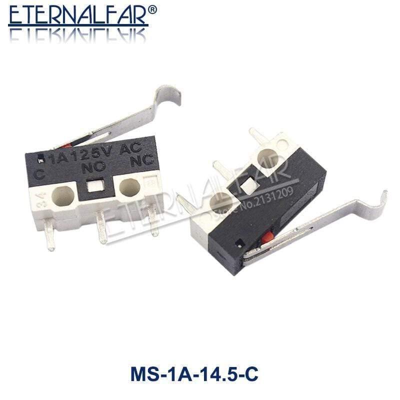 Mikrogrenztaster Momentan Drucktaster 1A 125V AC Maus-Schalter 3Pins Langer Hebelrollenarm SPDT 12* 6 *6mm