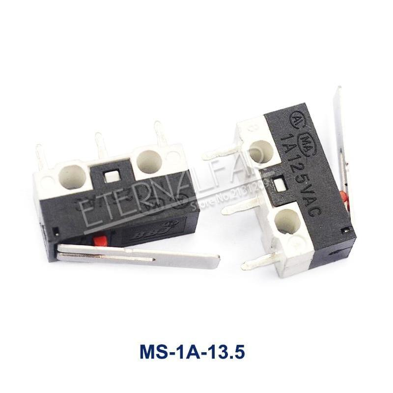 Mikrogrenztaster Momentan Drucktaster 1A 125V AC Maus-Schalter 3Pins Langer Hebelrollenarm SPDT 12* 6 *6mm