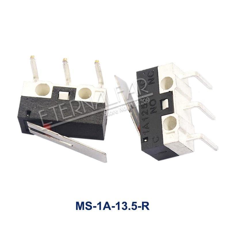 Mikrogrenztaster Momentan Drucktaster 1A 125V AC Maus-Schalter 3Pins Langer Hebelrollenarm SPDT 12* 6 *6mm