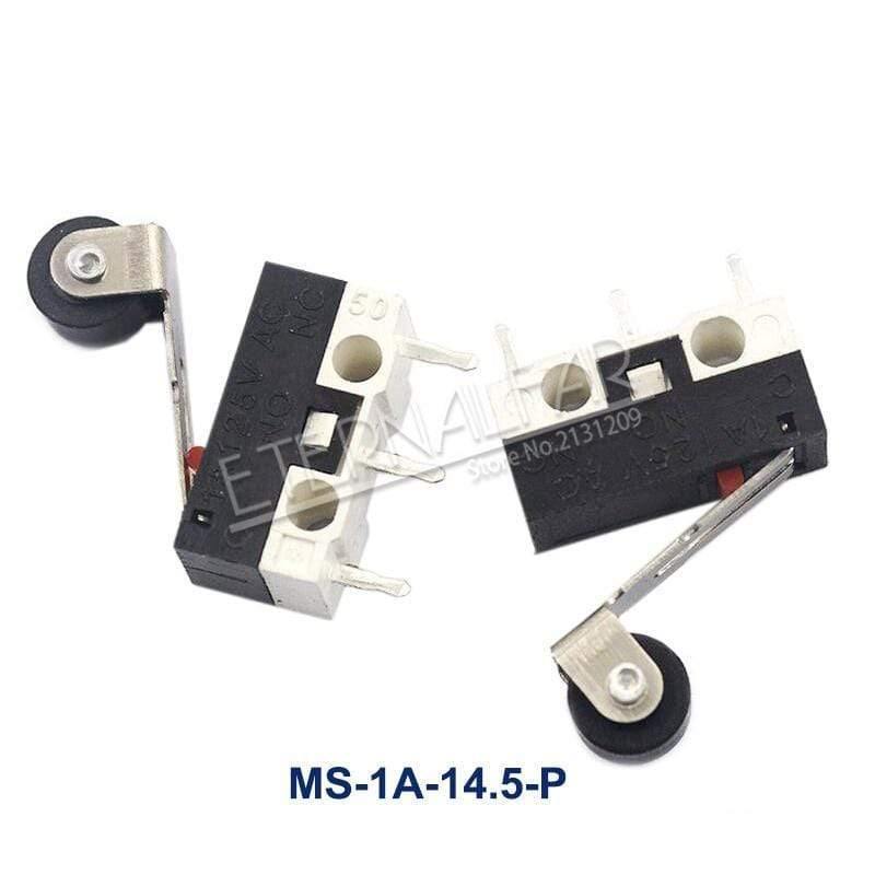 Mikrogrenztaster Momentan Drucktaster 1A 125V AC Maus-Schalter 3Pins Langer Hebelrollenarm SPDT 12* 6 *6mm