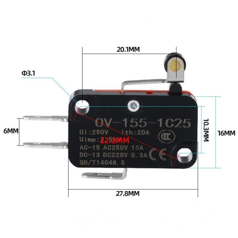 Mikro Grenzschalter Momentary OV-15-1C25 OV-151-1C25 OV-152-1C25 OV-153-1C25 OV-154-1C25 OV-155-1C25 OV-156-1C25 OV-15-1B5