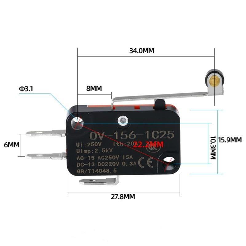 Mikro Grenzschalter Momentary OV-15-1C25 OV-151-1C25 OV-152-1C25 OV-153-1C25 OV-154-1C25 OV-155-1C25 OV-156-1C25 OV-15-1B5