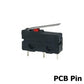 5Stk Mini Mikro Grenzschalter NO NC 3 Pins PCB Anschlüsse SPDT 5A 125V 250V 29mm Rollenbogen Hebel Schnappschalter