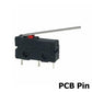 5Stk Mini Mikro Grenzschalter NO NC 3 Pins PCB Anschlüsse SPDT 5A 125V 250V 29mm Rollenbogen Hebel Schnappschalter