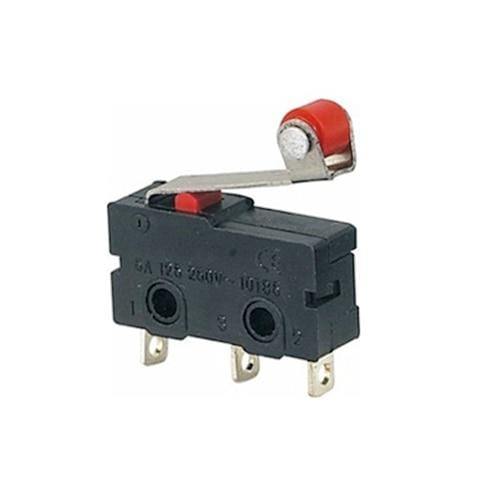 5Stk Mini Mikro Grenzschalter NO NC 3 Pins PCB Anschlüsse SPDT 5A 125V 250V 29mm Rollenbogen Hebel Schnappschalter