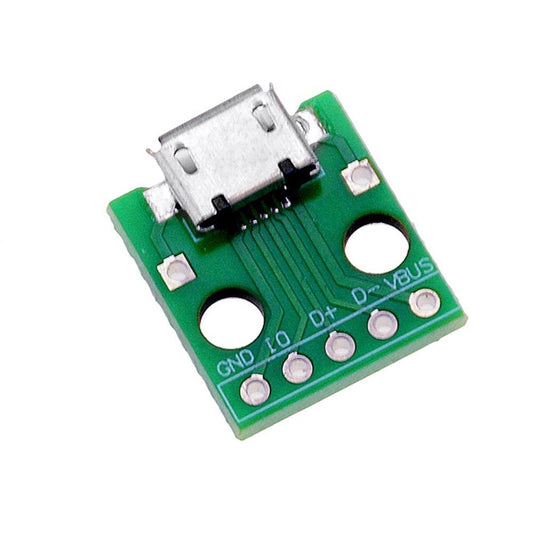 10PCS MICRO USB zu DIP Adapter 5pin Weiblicher Anschluss B Typ PCB Konverter Breadboard Schalterboard SMT Mutter Sitz (10PCS-200004889 10PCS-202408827)