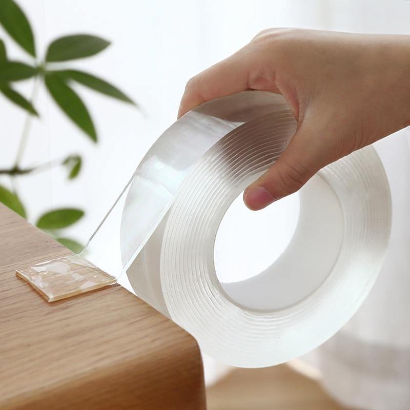 3M/5M Nano Magic Tape double-sided transparent NoTrace reusable waterproof adhesive tape sticker washable home garden Gekkotape