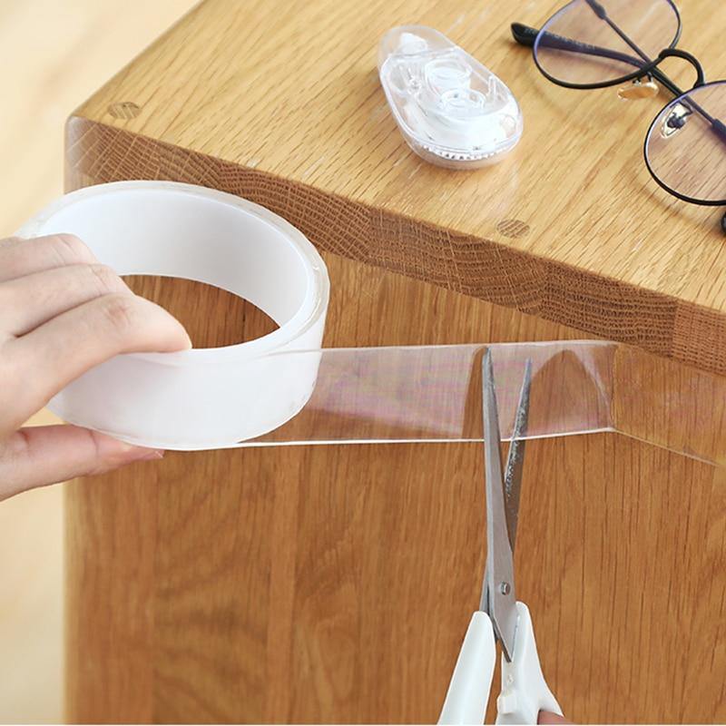 3M/5M Nano Magic Tape double-sided transparent NoTrace reusable waterproof adhesive tape sticker washable home garden Gekkotape