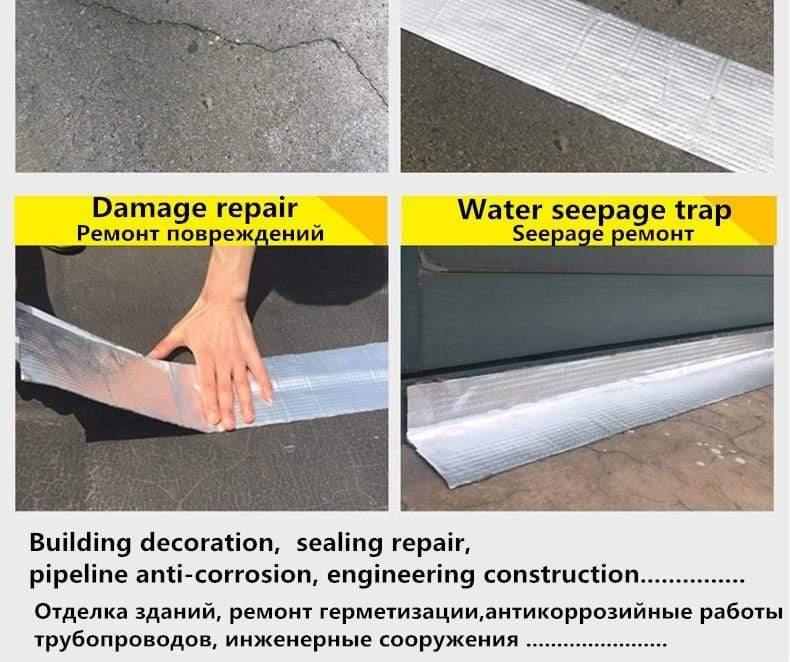 Aluminum foil Butyl rubber tape Self-adhesive High temperature resistance Waterproof for roof pipe repair Leak stop sticker