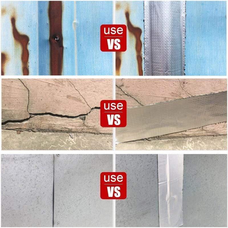 High temperature resistant waterproof adhesive tape aluminum foil thick butyl tape wall crack roof duct repair tape 5-10M
