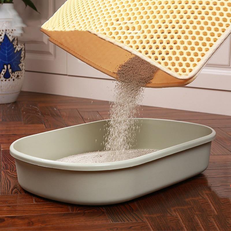 Mat Pet Supplies Teppich Katze Sandstreu Matte Toilette Wasserdicht Haustiere Fallen Hund Faltbar Zuhause Reinigen Katzen EVA Rutschfeste Matten Teppich