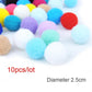 10 Stück/Packung Kaninchenfell falsche Maus Haustier Katzenspielzeug Feder Regenbogenballspielzeug Mini witzige Spielzeuge für Katzen Kätzchen 2 Zoll