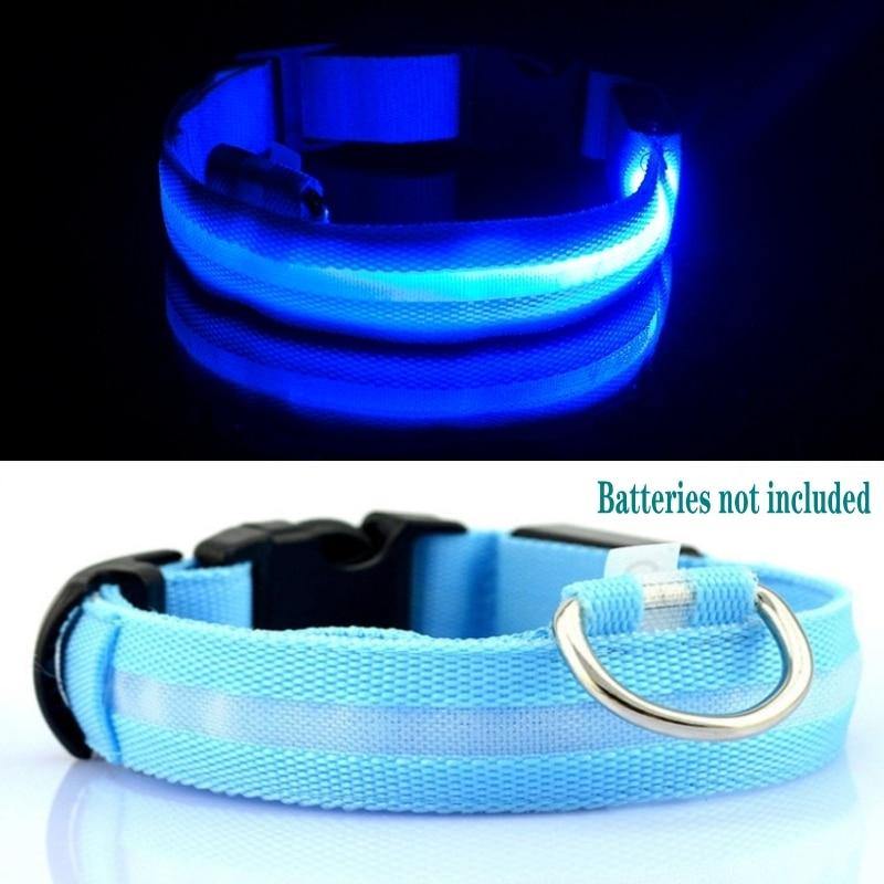 Haustier Halsband LED Licht Hundehalsband Nacht Sicherheit Anti-Verlust Auto Unfall Vermeidung Blitz Haustier Halskette Schwarzes Halsband Katze Und Hund Leuchtend