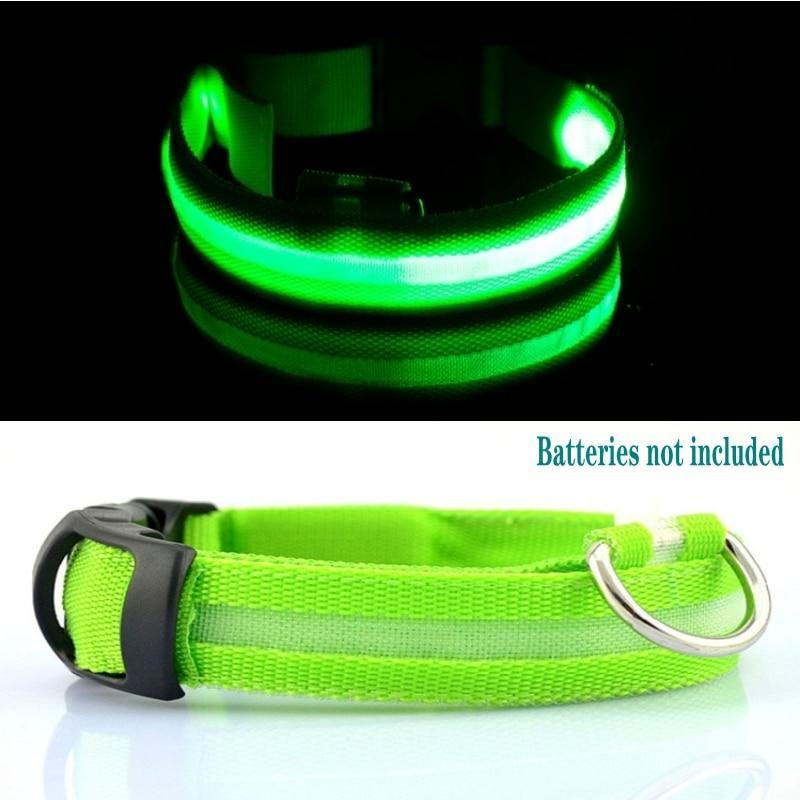 Haustier Halsband LED Licht Hundehalsband Nacht Sicherheit Anti-Verlust Auto Unfall Vermeidung Blitz Haustier Halskette Schwarzes Halsband Katze Und Hund Leuchtend