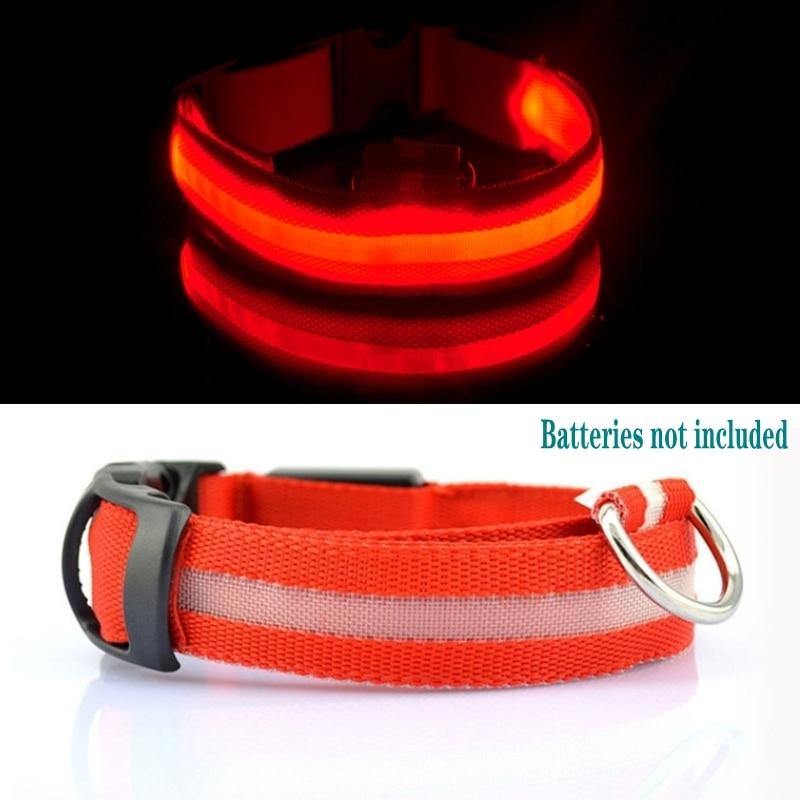 Haustier Halsband LED Licht Hundehalsband Nacht Sicherheit Anti-Verlust Auto Unfall Vermeidung Blitz Haustier Halskette Schwarzes Halsband Katze Und Hund Leuchtend