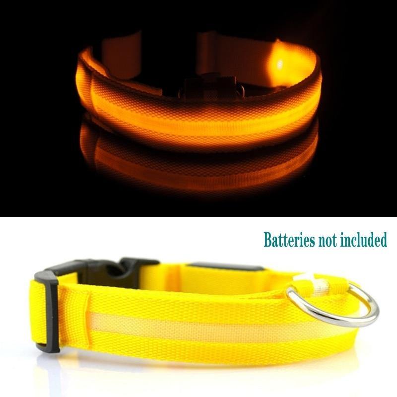 Haustier Halsband LED Licht Hundehalsband Nacht Sicherheit Anti-Verlust Auto Unfall Vermeidung Blitz Haustier Halskette Schwarzes Halsband Katze Und Hund Leuchtend