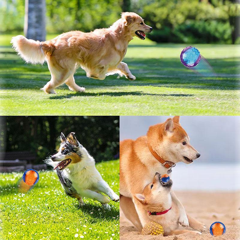 Haustier Hund Welpe Quietschendes Kauspielzeug Geräusch Reines Natürliches Ungiftiges Gummi Outdoor Spiel Kleiner Großer Hund Lustiger Ball