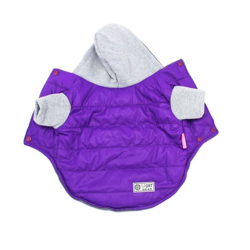 5 Farben Winter Haustier Hundejacke Mantel Verdickung Warme Welpe Hundekleidung Mit Kapuze Größe 8-18