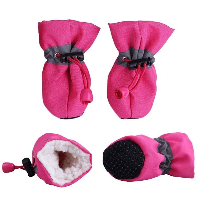 4 Stück Winter Dick Warm Haustier Hundeschuhe Anti-Rutsch Wasserdicht Regen Schnee Stiefel Schuhe Für Welpen Hund Socken Stiefel Haustier Pfotenpflege