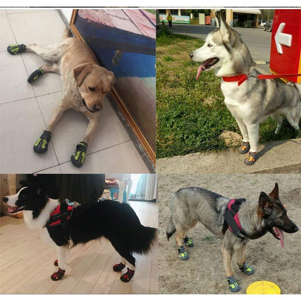 Hunde Schuhe Wasserdicht Rutschfest Regenstiefel Warm Schnee Reflektierend Für Kleine Mittelgroße Große Haustier Sport Training TLS3961
