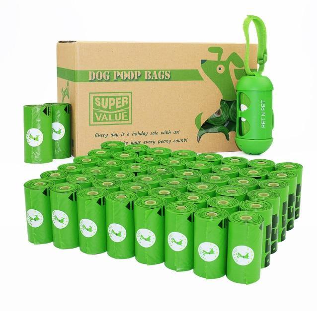 Pet N Pet biologisch abbaubare Hundekotbeutel umweltfreundlich 360/720 Stück 24/48 Rollen 15 Mikrometer grüne Katzenabfallbeutel