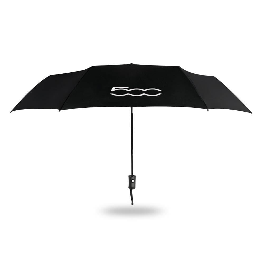 Automatischer Faltbarer Winddichter Regenschirm Für Fiat 500 Auto Tragbarer Sonnenschutz Mit Auto-Logo Sonnen Strand Regenschirm Autozubehör