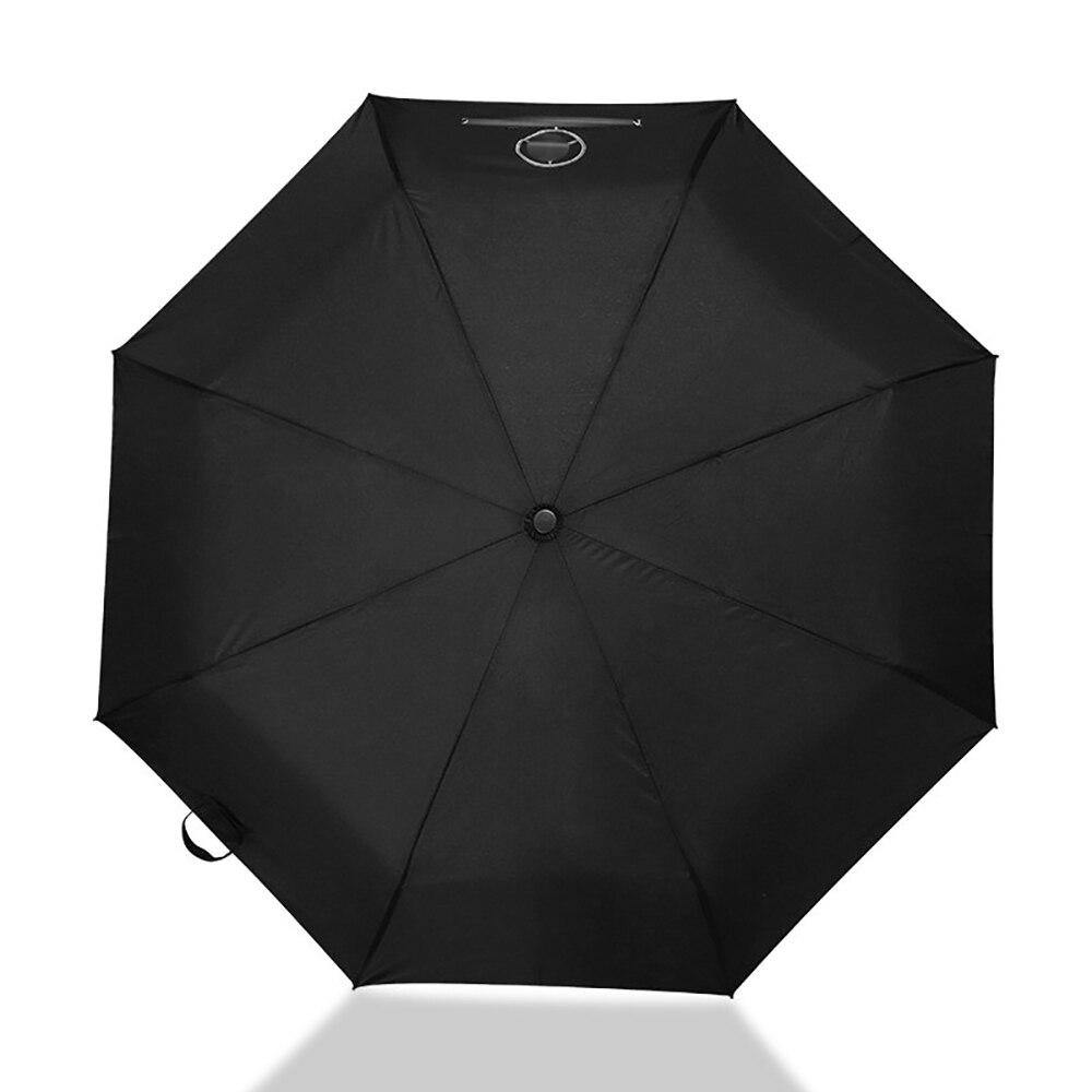Auto Logo Automatischer Regenschirm Tragbar Für Mercedes Benz Auto Emblem Geschäftsschirm Herren Schwarz Bumbershoot Parasol Sonnenschirm (Mercedes Benz)