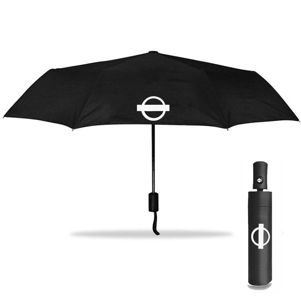 Vollautomatischer Geschäftsregenschirm mit Auto-Logo für Mercedes BMW JEEP Jaguar Volvo Land Rover Opel Tesla Autoemblem-Regenschirm