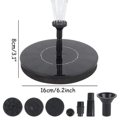 Solarbrunnen Bewässerungsset Patios Landschaft Schwimmende Wasserpumpe Outdoor Garten Swimmingpool Teich Wasserfall Dekoration Brunnen (16cm)