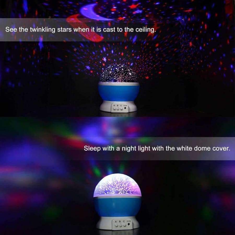 2018 Neue Sterne Sternenhimmel LED Nachtlicht Projektor Mond Neuheit Tisch Nachttischlampe Batterien USB Nachtlicht für Kinder