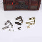 2018 Echtes Hardware Schloss Holzbox Kostenloser Versand 50 Sets Metallhaken Box Riegel Verschluss Schloss Handtasche Antikbronze 4 Löcher 28*33mm