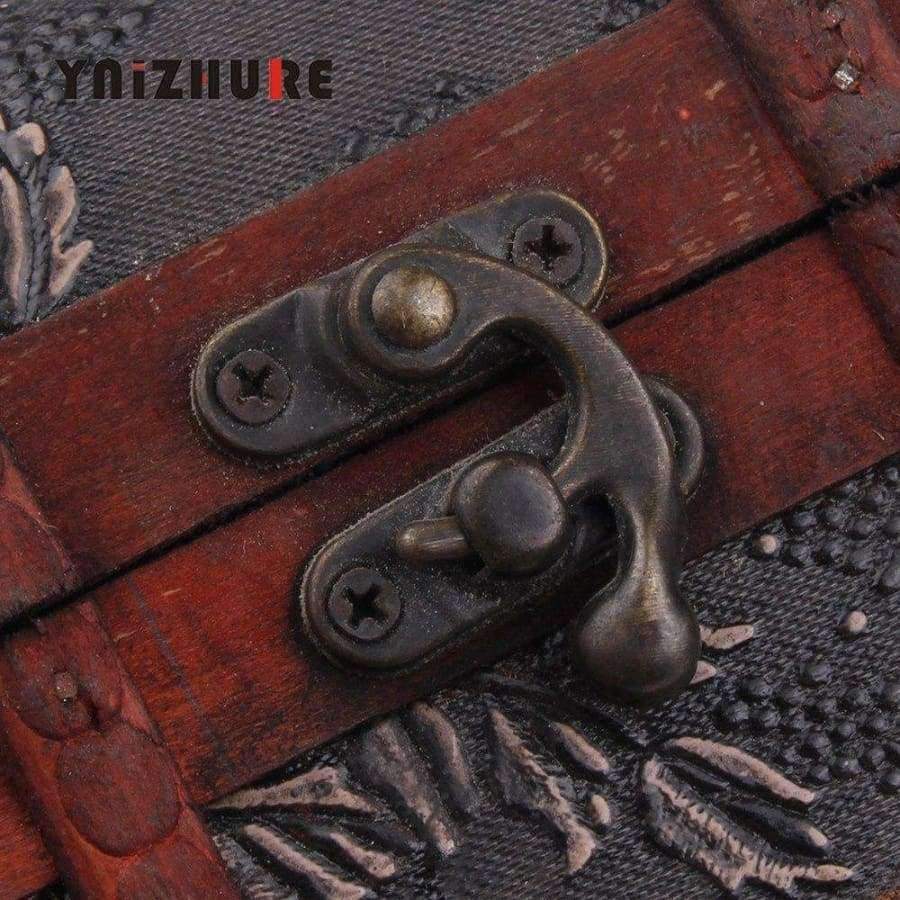 2018 Echtes Hardware Schloss Holzbox Kostenloser Versand 50 Sets Metallhaken Box Riegel Verschluss Schloss Handtasche Antikbronze 4 Löcher 28*33mm