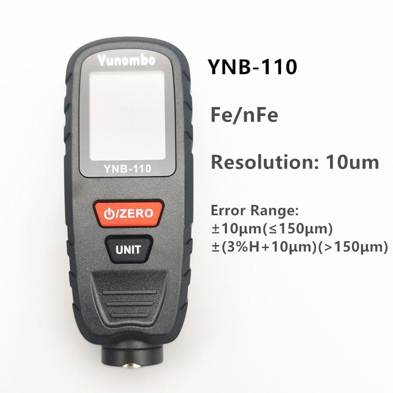 2021 New Yunombo YNB-110/YNB-111 Mini Auto Paint Thickness Gauge Coating Thickness Gauge Film Thickness Gauge Fe nFe Fe+Zn