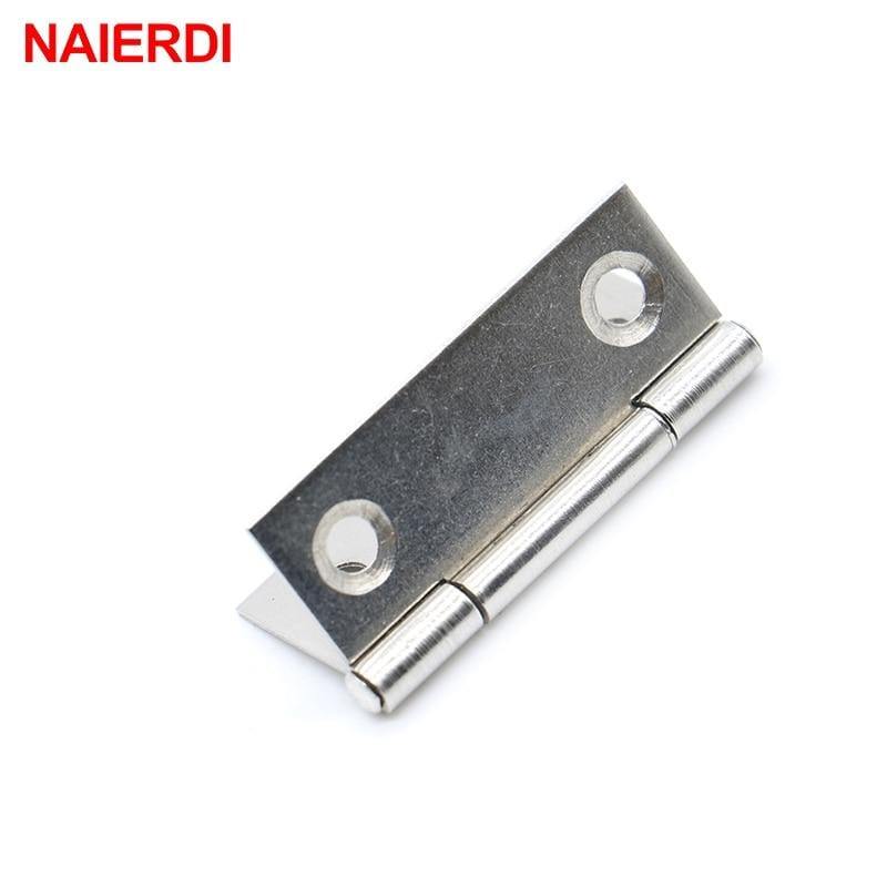 20 Stück Schrankbeschläge 1,5 Zoll Edelstahl Mini Schublade Schmuckkasten Silber Türscharnier für Dekoration Möbelbeschläge